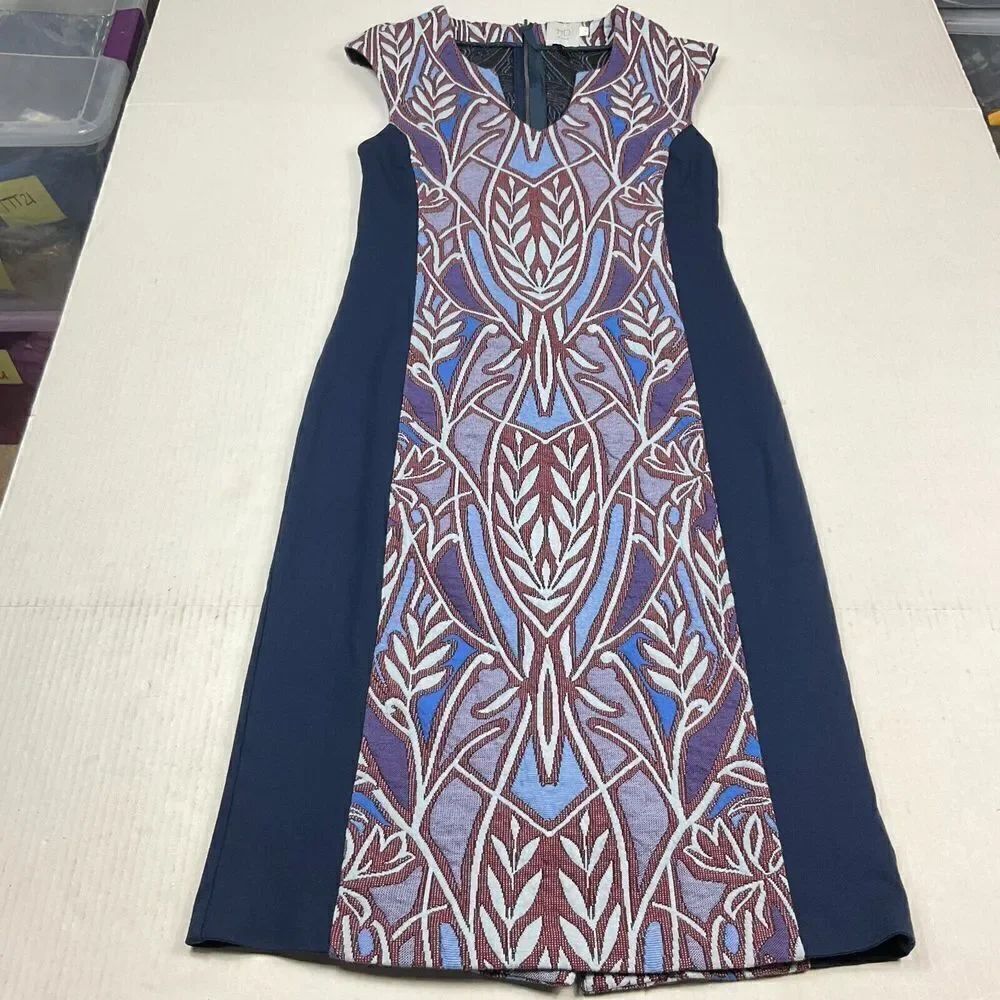 HD Paris Anthropologie Pencil Knit Dress Work Cocktail Back Zip Slim Fit XS